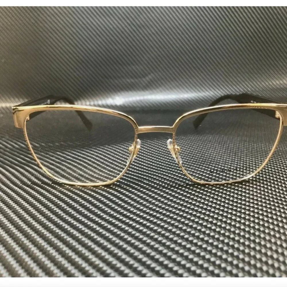 VERSACE Gold Square Men's Eyeglasses 54 mm - Picture 2 of 4